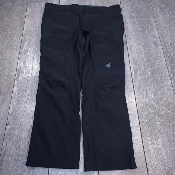 Eddie Bauer Pants Mens 38x30 First Ascent Black Cargo Outdoor Hiking - Picture 2 of 9